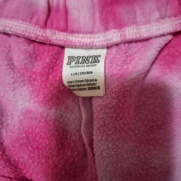 Victoria's Secret PINK Relaxed Lounge Shorts Tie Dye Loose Fit Size Lg - Picture 2 of 4